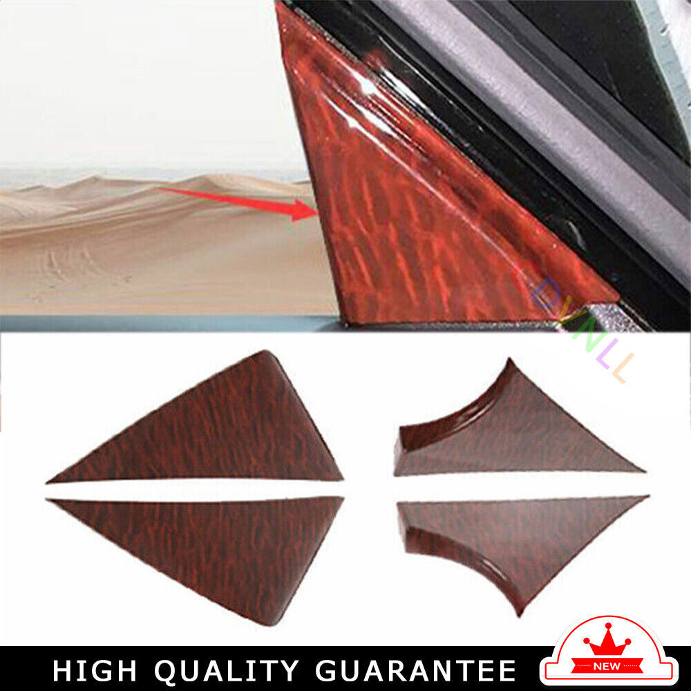 A Post Front Triangle Cover Trim for Nissan Armada Y62 2017-2020 Red Wood Grain