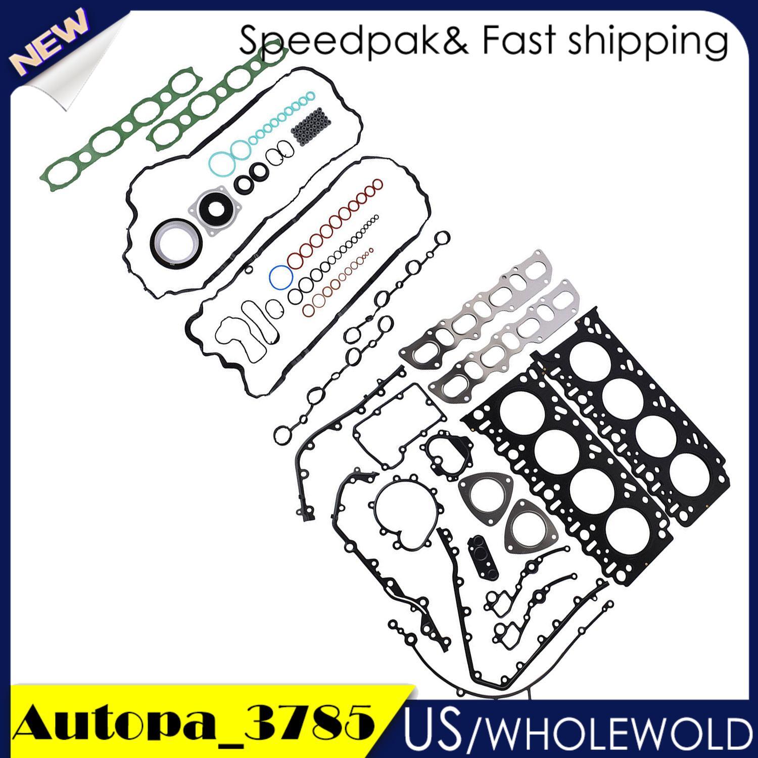 Engine Overhaul Rebuild Gasket Seals Kit Fit for Porsche for Cayenne S Turbo 9PA M48
