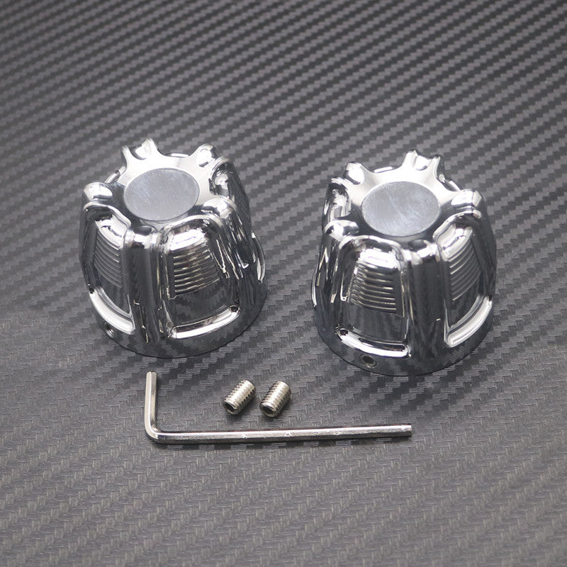 Chrome Front Axle Cap Nut Cover for Harley Dyna Electra Street Glide Sportster Q