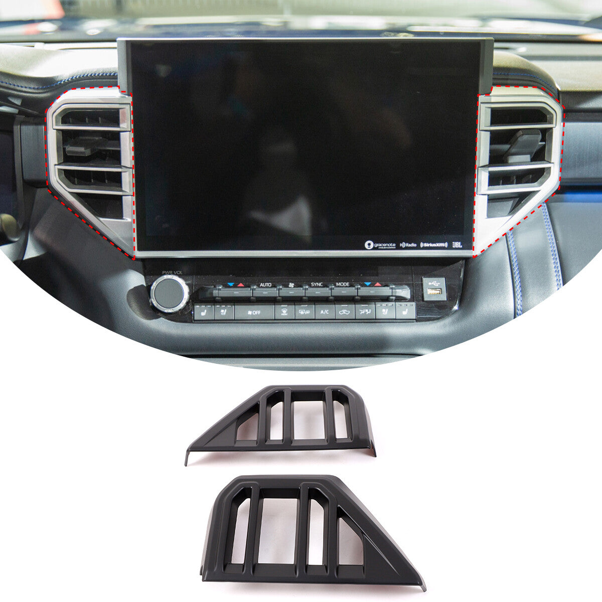 Carbon Fiber Instrument Side Air Socket Trim Cover for @ Supra A90 19-22 - v