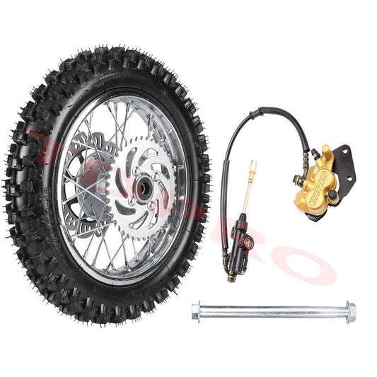 12-inch rear wheel, 80/100-12 tire, rim, for mini dirt pit bike, off-road razor SSR, 110cc, 125cc
