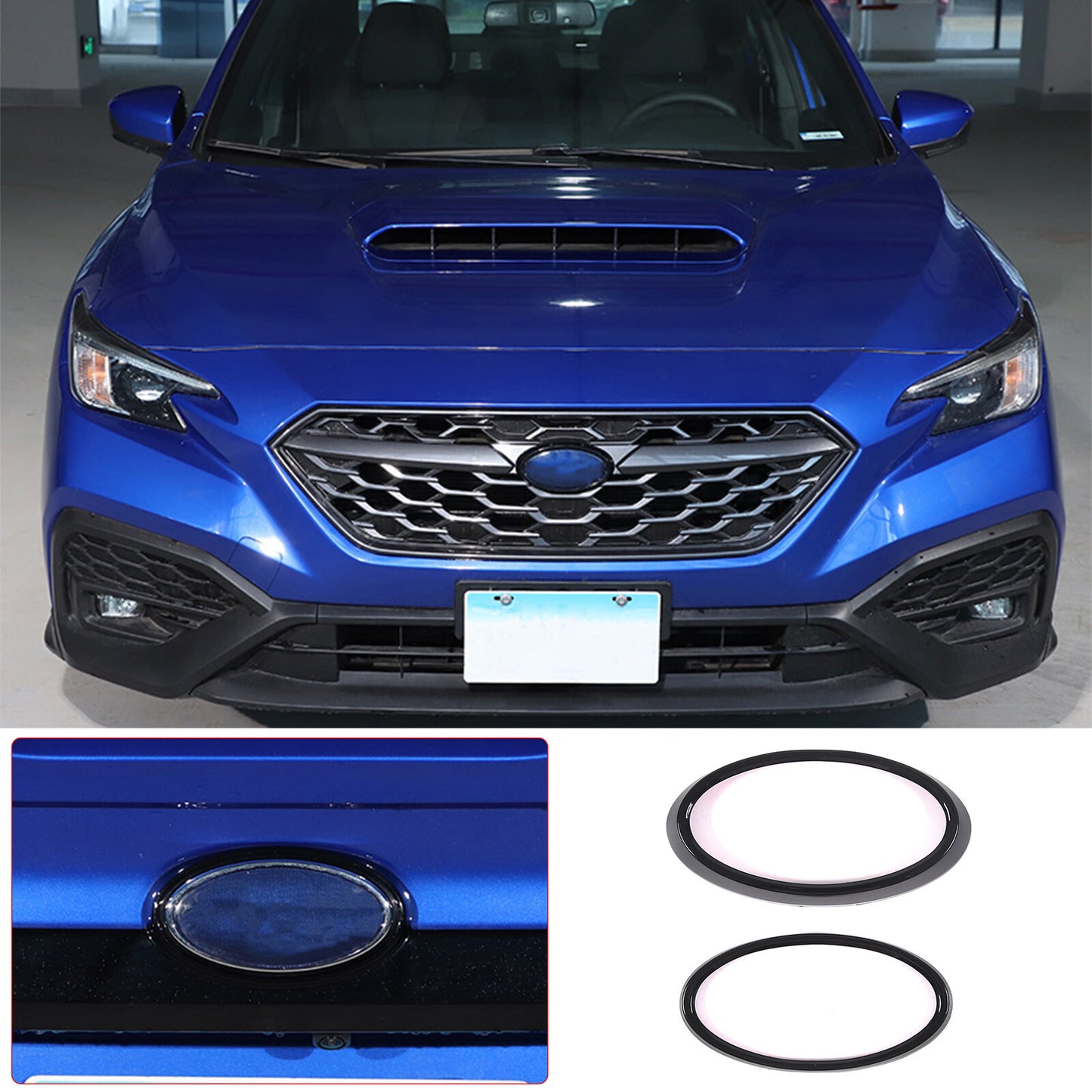 Dark blue center gear shift cover trim for Toyota Tacoma 16-20
