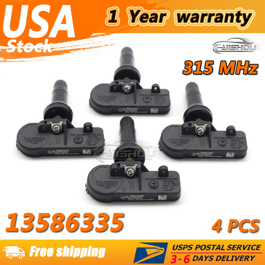 4PCS 13586335 TPMS Tire Pressure Monitoring Sensors For GM for Chevy for GMC Programmed