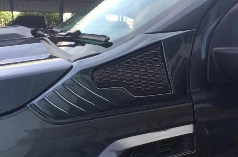Hood Front Grille Grill Engine Hood Strip for Ford Ranger 2015-2022 Primer Black