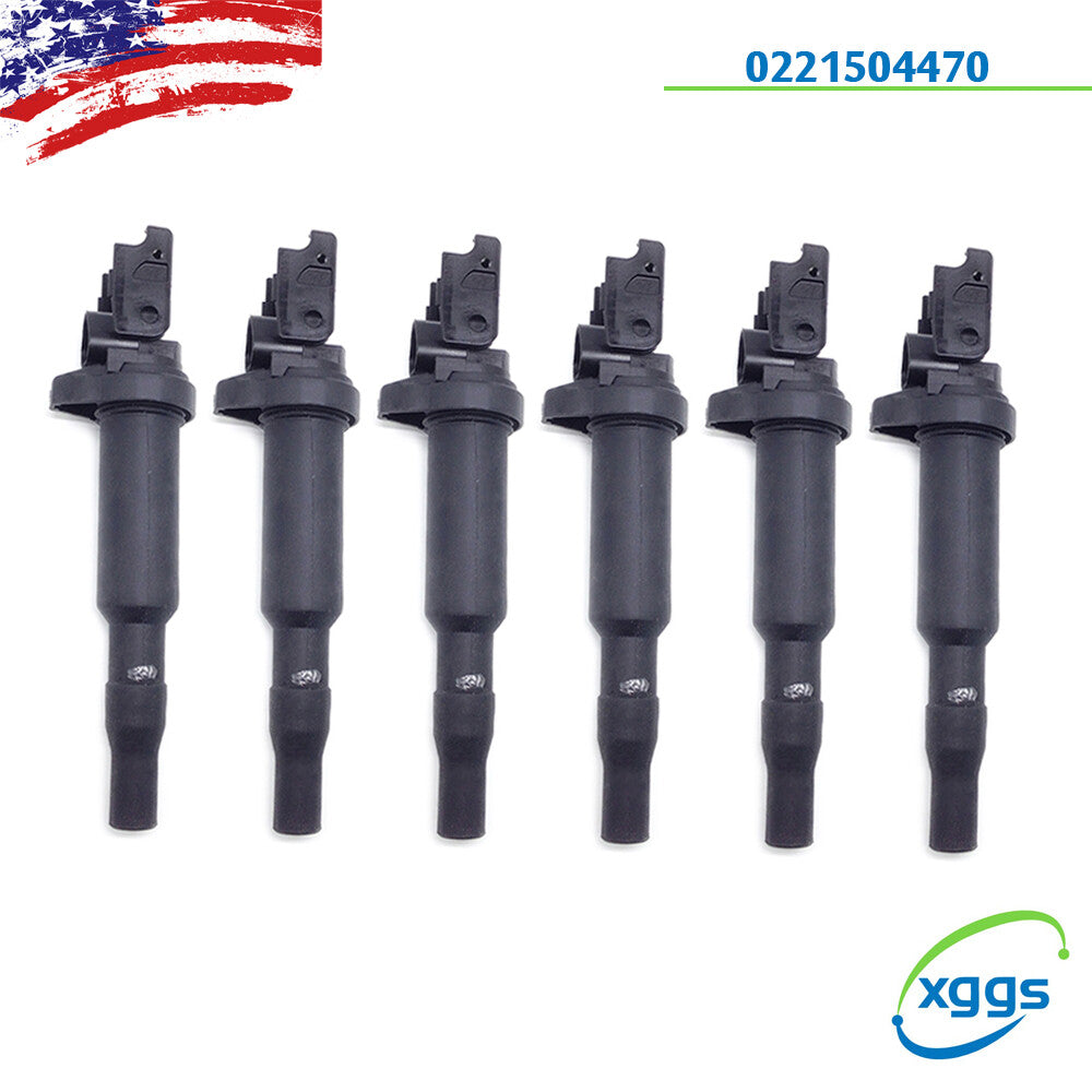 SET OF 6 for BMW E46 E60 E85 E90 IGNITION COIL SET 12137594937 0221504470