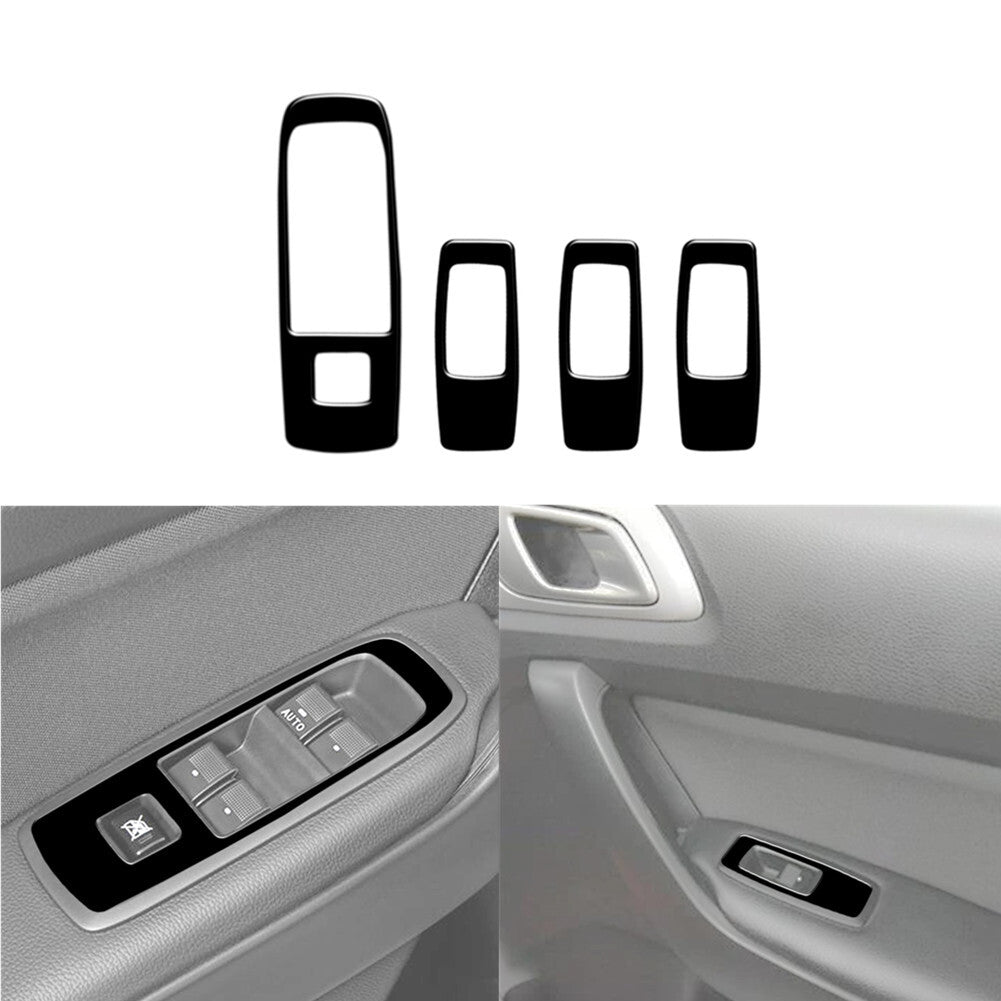 Red Carbon Fiber Climate Control Console Cover Trim For Fiesta 2011-2015 v