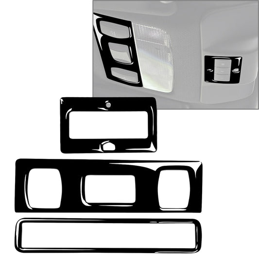 Hardtop Car Reading Light Panel Cover Trims Kit Black for Audi TT 8N 2001-2006