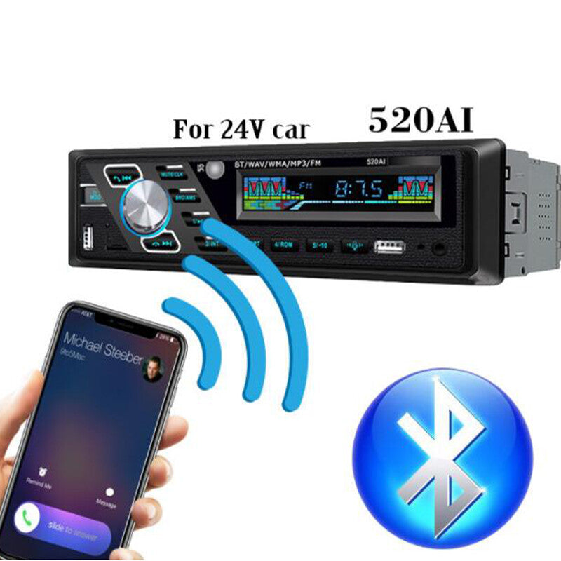 24V 4-channel digital car Bluetooth audio USB/SD/FM/WMA/MP3 radio stereo components n