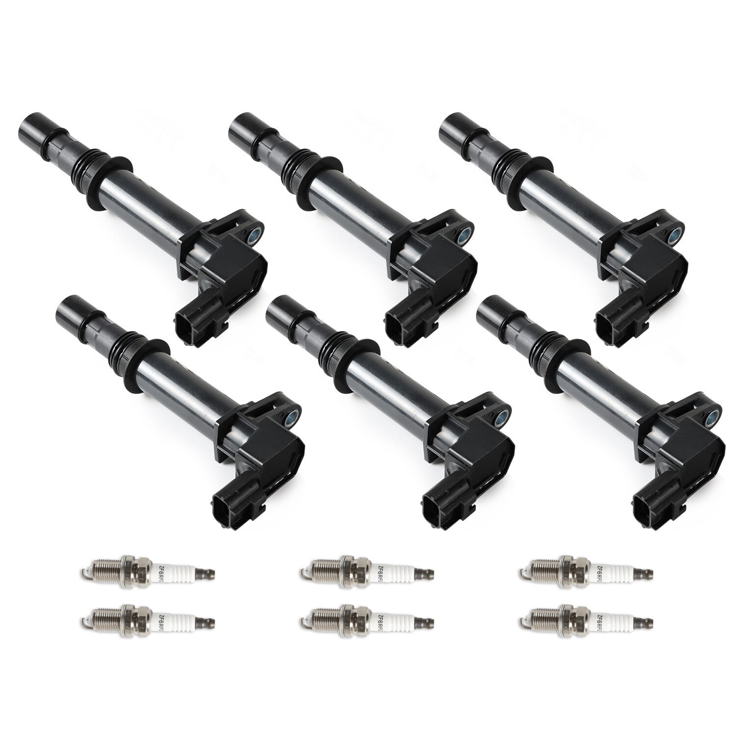 6pcs Ignition Coils + Spark Plugs For 2004-2008 for Dodge Dakota 3.7L V6 UF270
