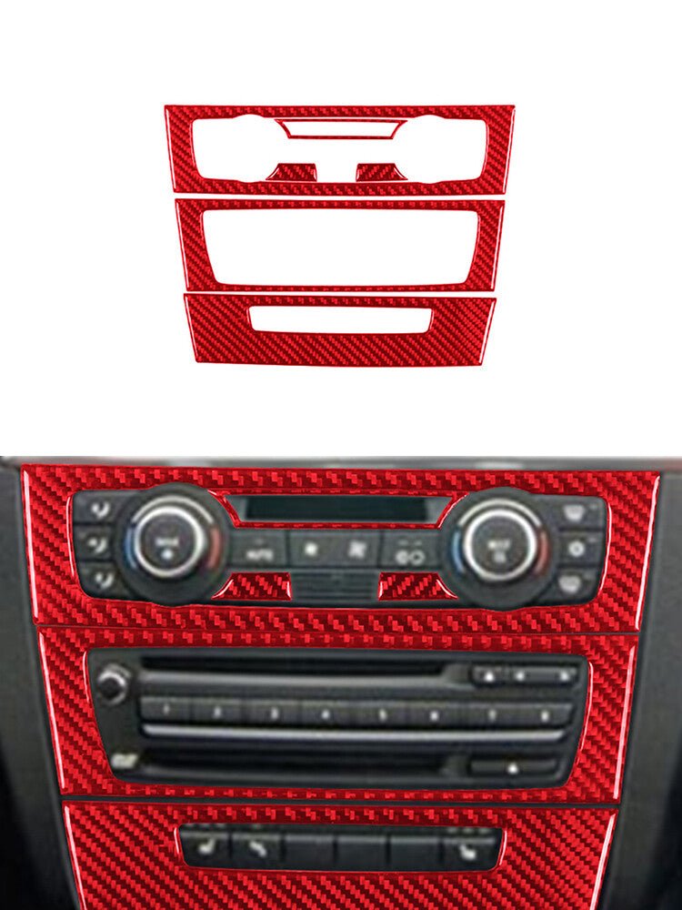 Central Control Trim Cover D for BMW 1 Series Convertible E82/E88 2008-2013 Red