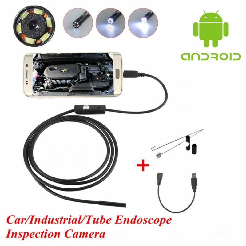 OTG 7mm USB Car/Engine/Tube Endoscope Borescope Inspection Camera for Android
