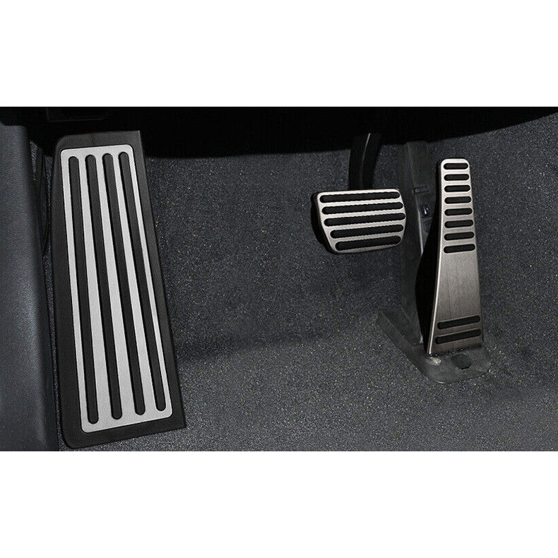 for Volvo S90 2017-22 Silver Non-Slip Accelerator Brake Foot Rest Pedal Pad trim