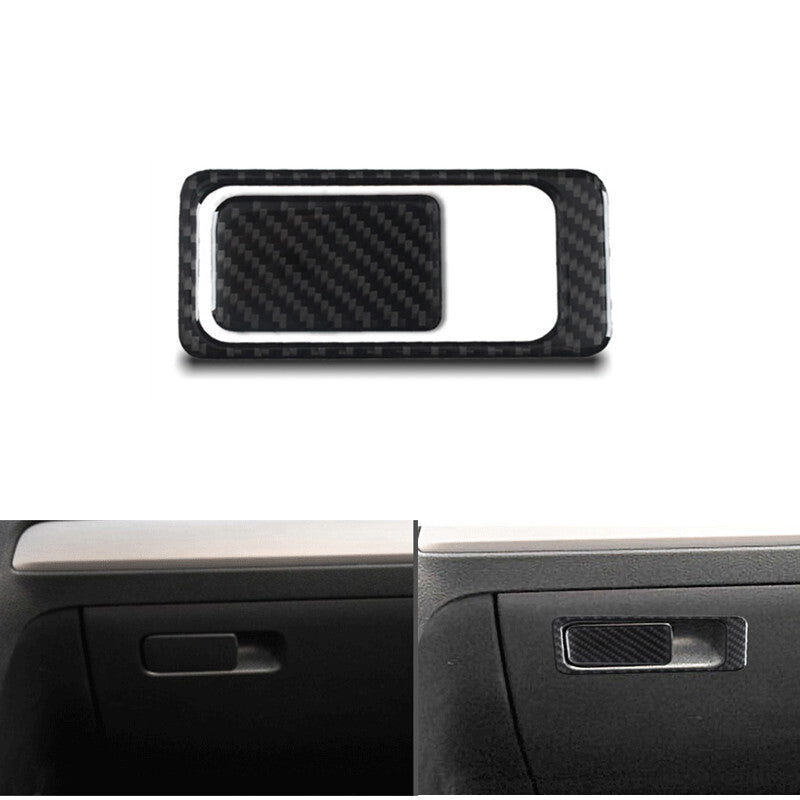 Carbon Fiber Glove Box Decorative Trim Cover Sticker for VW for Golf MK7 2014-2019