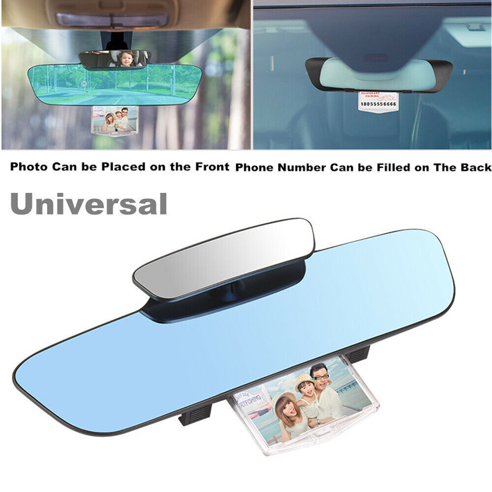 3-in-1 Car Interior Mirror Wide Convex Curve Clip Rearview Mirror Extender n