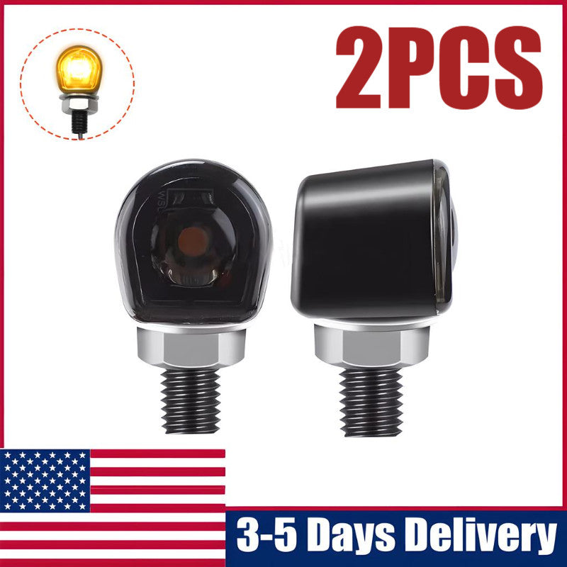 2X Universal LED For Motorcycle Turn Signals Indicator Amber Blinker for Mini Light Q