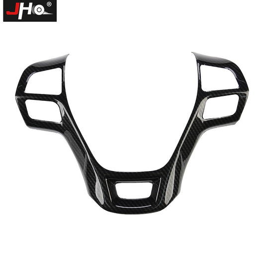 Carbon Fiber Car Steering Wheel Cover Trim Frame Decor for Ford Explorer 2016-19