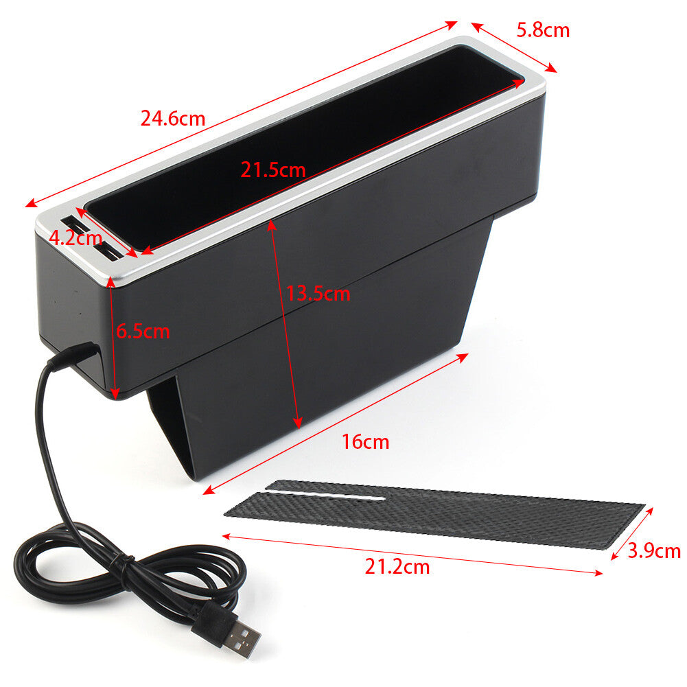 Car Crevice Storage Box Multifunction Gap Filler Holder For Wallet Phone Slit