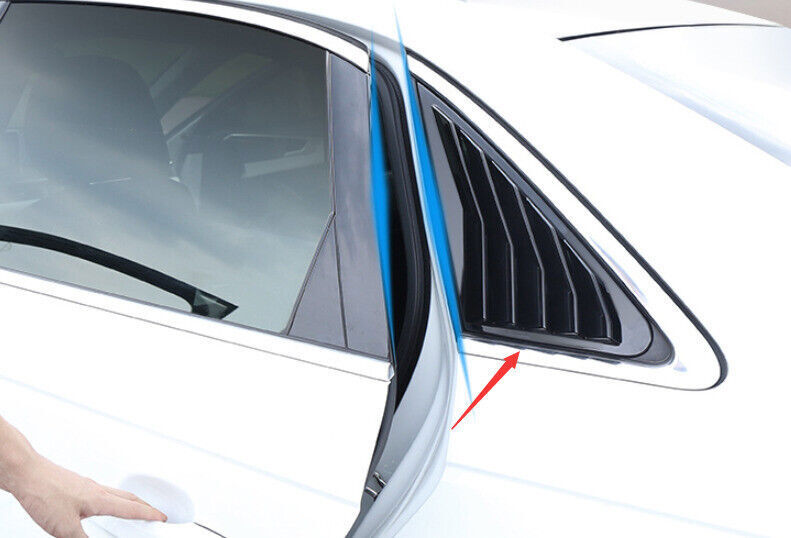 for Audi A4 2017-2024 ABS Black Side Window Louver Shutter Molding Cover Trim 2P