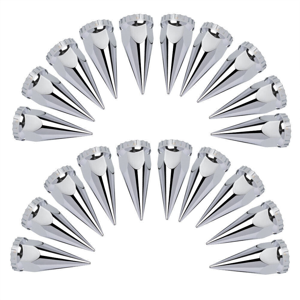 20-pack of lug nuts with chrome threaded nails, ABS plastic, suitable for semi-trucks, 33mm. Q