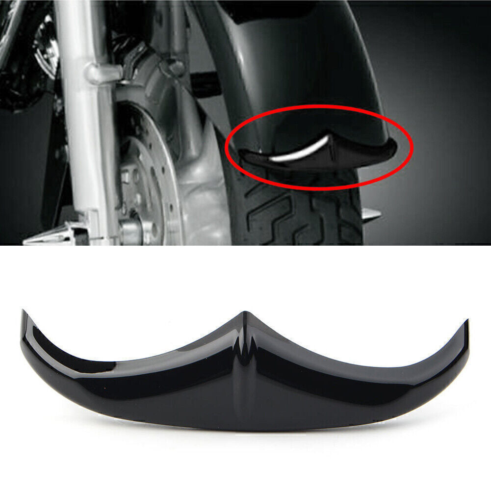 for Harley Touring 98-19 Vivid Black Front Fender Accent Leading Edge Tip Trim