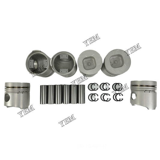 6PCS 6BB1 Engine Piston With Pin for Isuzu Engine Rebuild Kit Aftermarket Parts