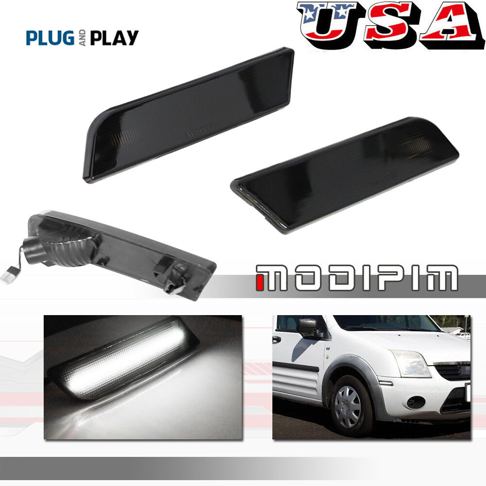 European style white LED side marker signal light set suitable for 10-13 Transit Connect- v