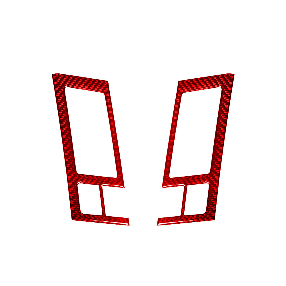 Red Carbon Fiber Watercup Holder Panel Cover Trim For 6 F12 F13 11-18 v