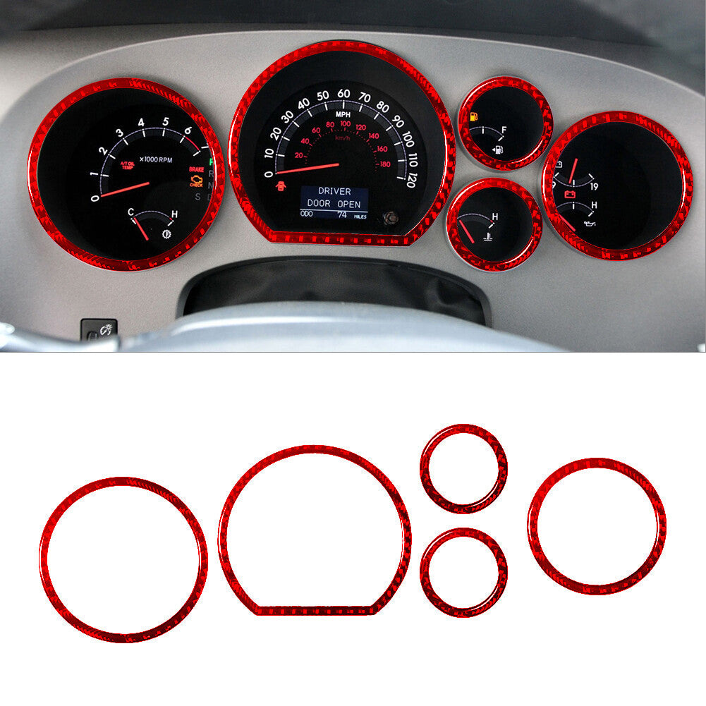 6X For Tacoma Carbon Fiber Air Condition Knob Panel Trim Cover 2016-2021 v
