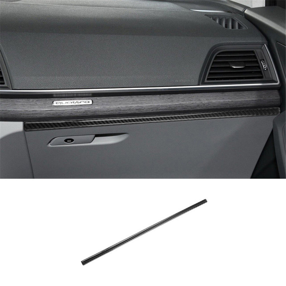 for Audi Q5 2018-2021 Carbon Fiber Interior Passenger Side Dash Cover Trim Strip
