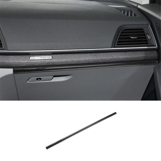 for Audi Q5 2018-2021 Carbon Fiber Interior Passenger Side Dash Cover Trim Strip