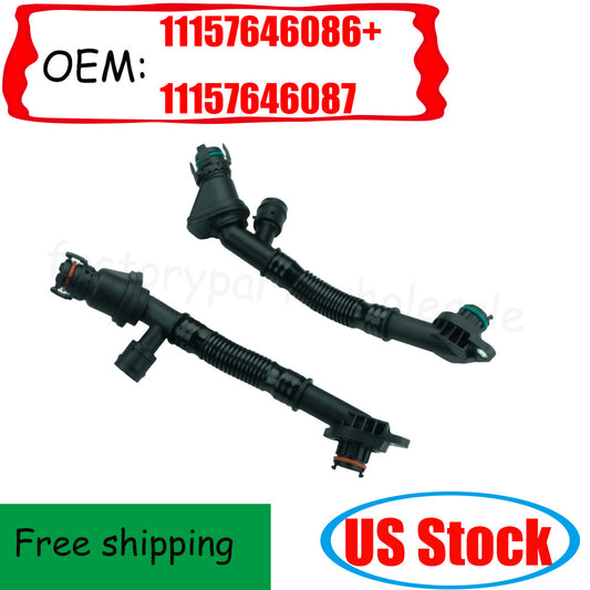 1PCS Crankcas L+R Vent Hoses for 550i 650i 750i 750Li B7 X5 X6 11157646086/7 n