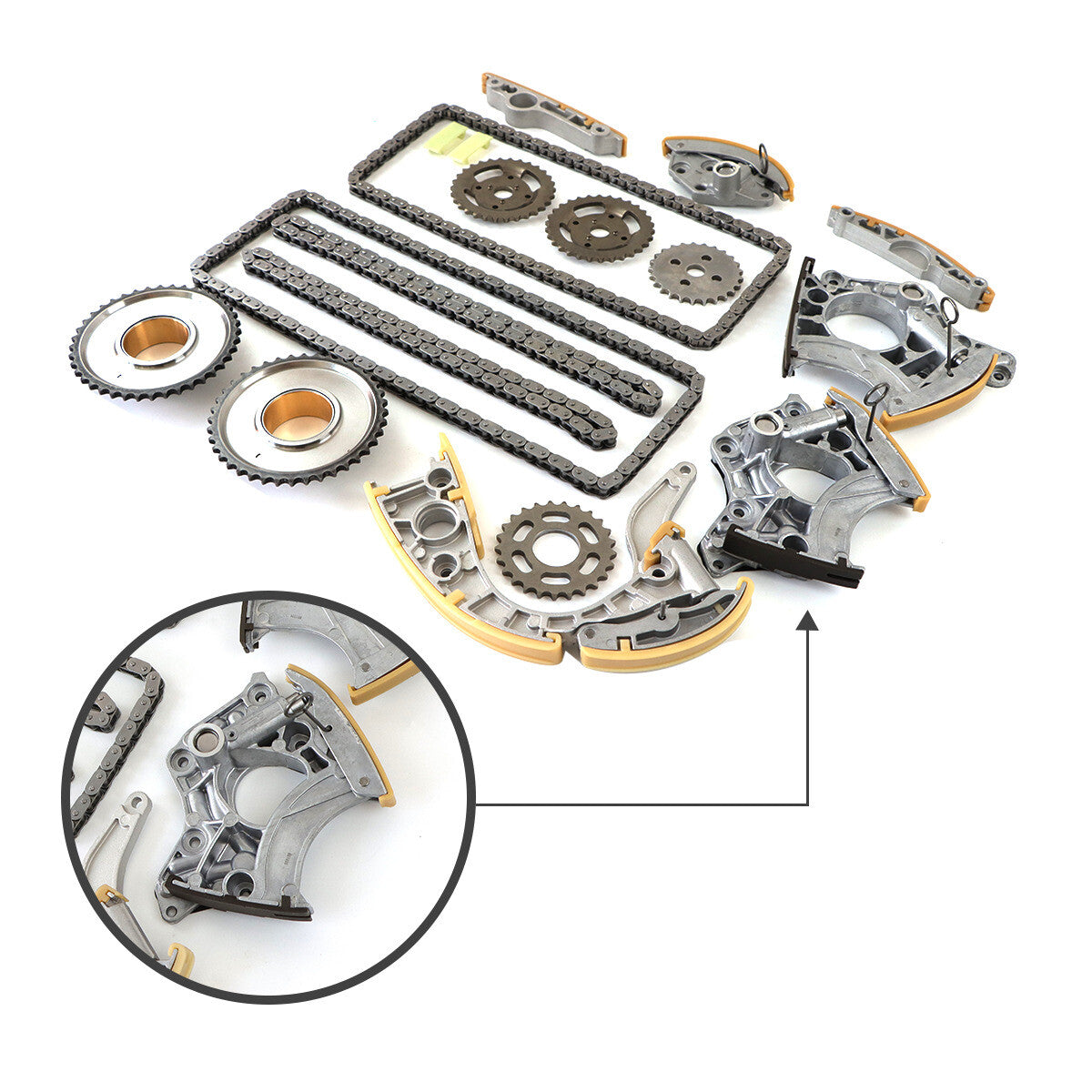 Overhaul Rebuild Gasket Kit 4VVT Timing Chain Kit For 4.2L for Audi for VW Touareg