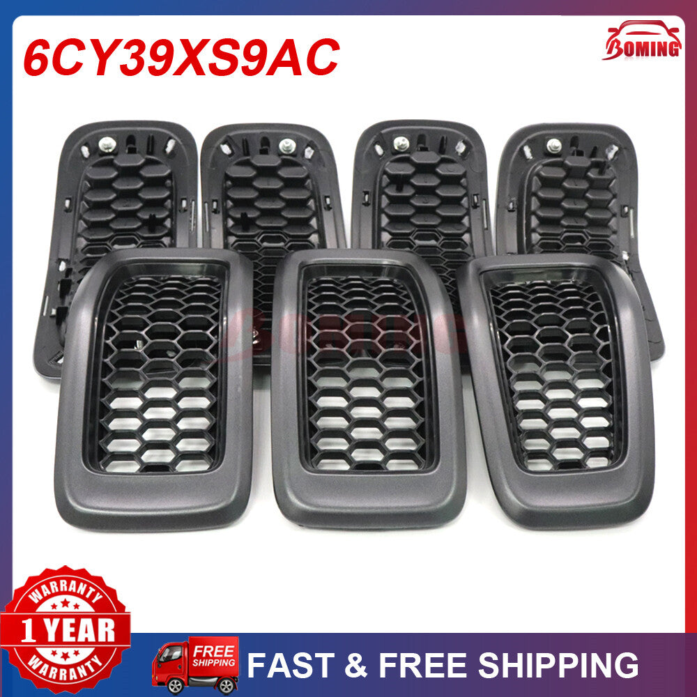 New front grille, gray frame with black inserts, suitable for Jeep Cherokee 2014-18 6CY39XS9AC