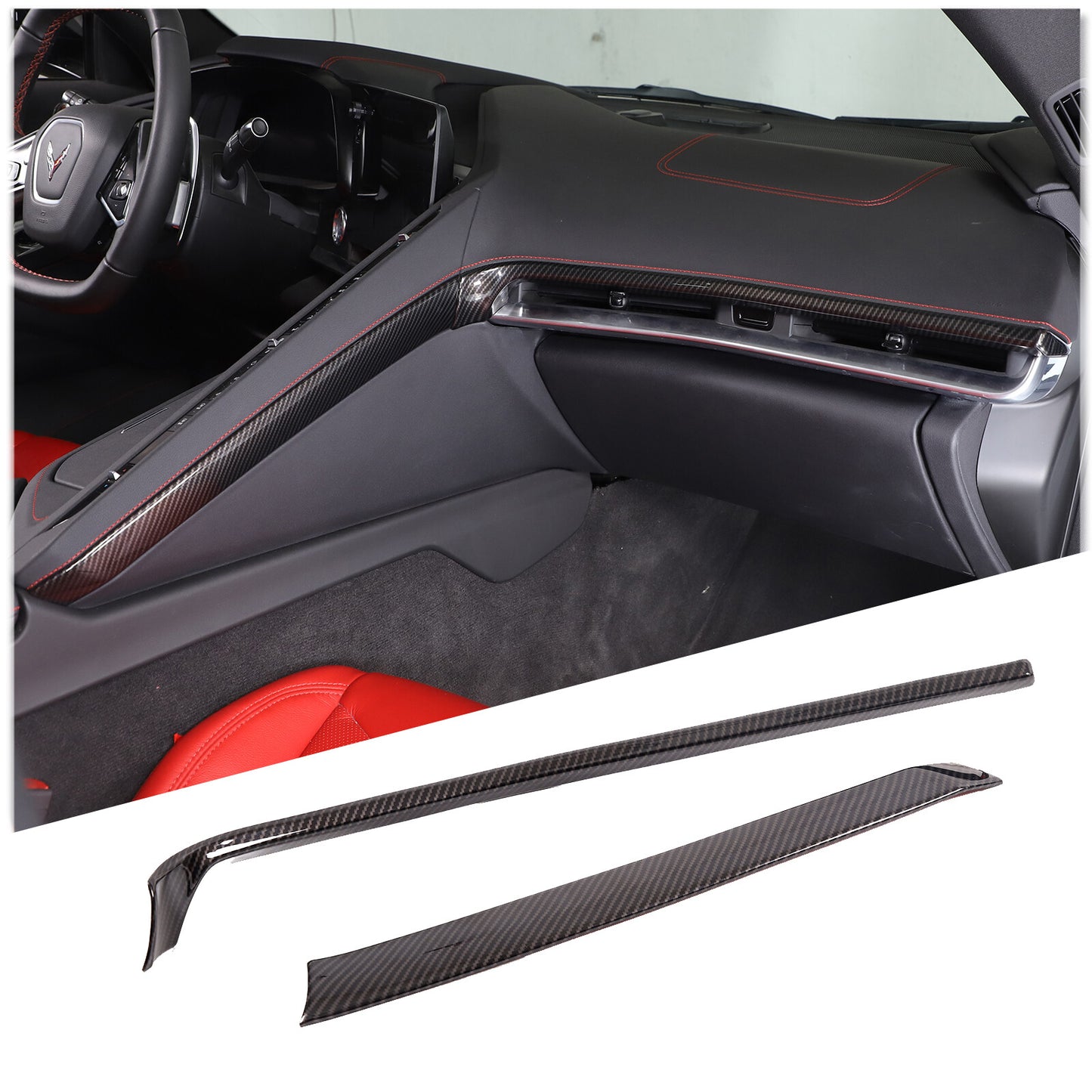 1pcs Carbon Fiber Inner Gear Shift Panel Cover Trim for Altima 2019-2024- v