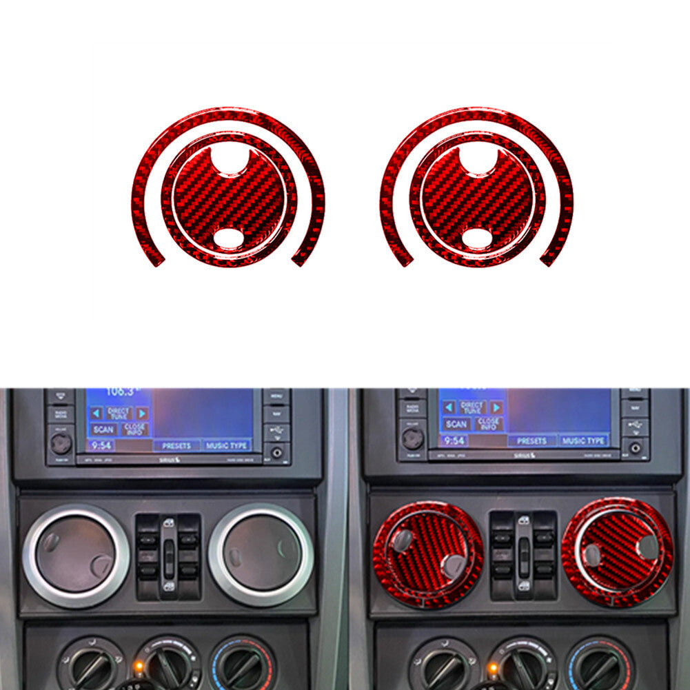 5Pcs Carbon Fiber Rear Control Frame Panel Cover Trim for Audi Q7 2007-2015 v