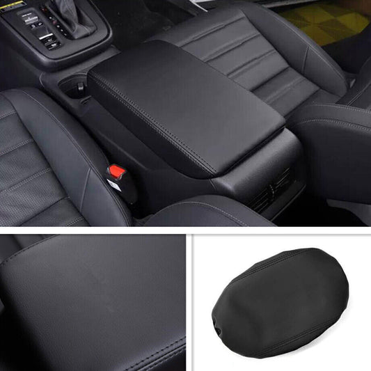 1P For 23-24 for Honda CR-V CRV Black Interior Armrest Box PU Leather Pad Cover Trim