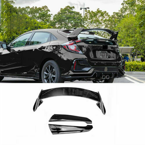 for Honda for Civic Hatchback 2017-21 TYPE-R Black Rear Trunk Spoiler Tail Wing Bar