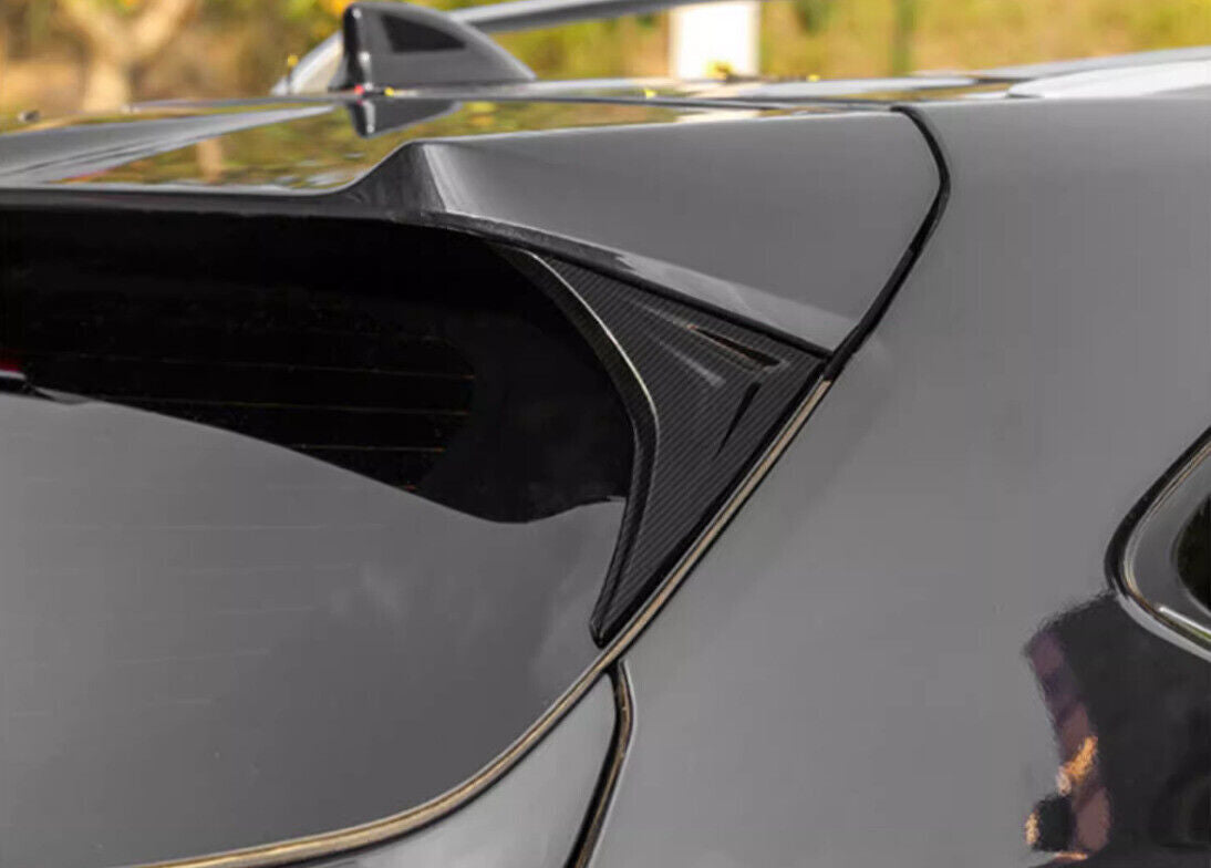 for Toyota Highlander 2020-2024 Carbon Fiber Trunk Spoiler Top Wing Side Trims