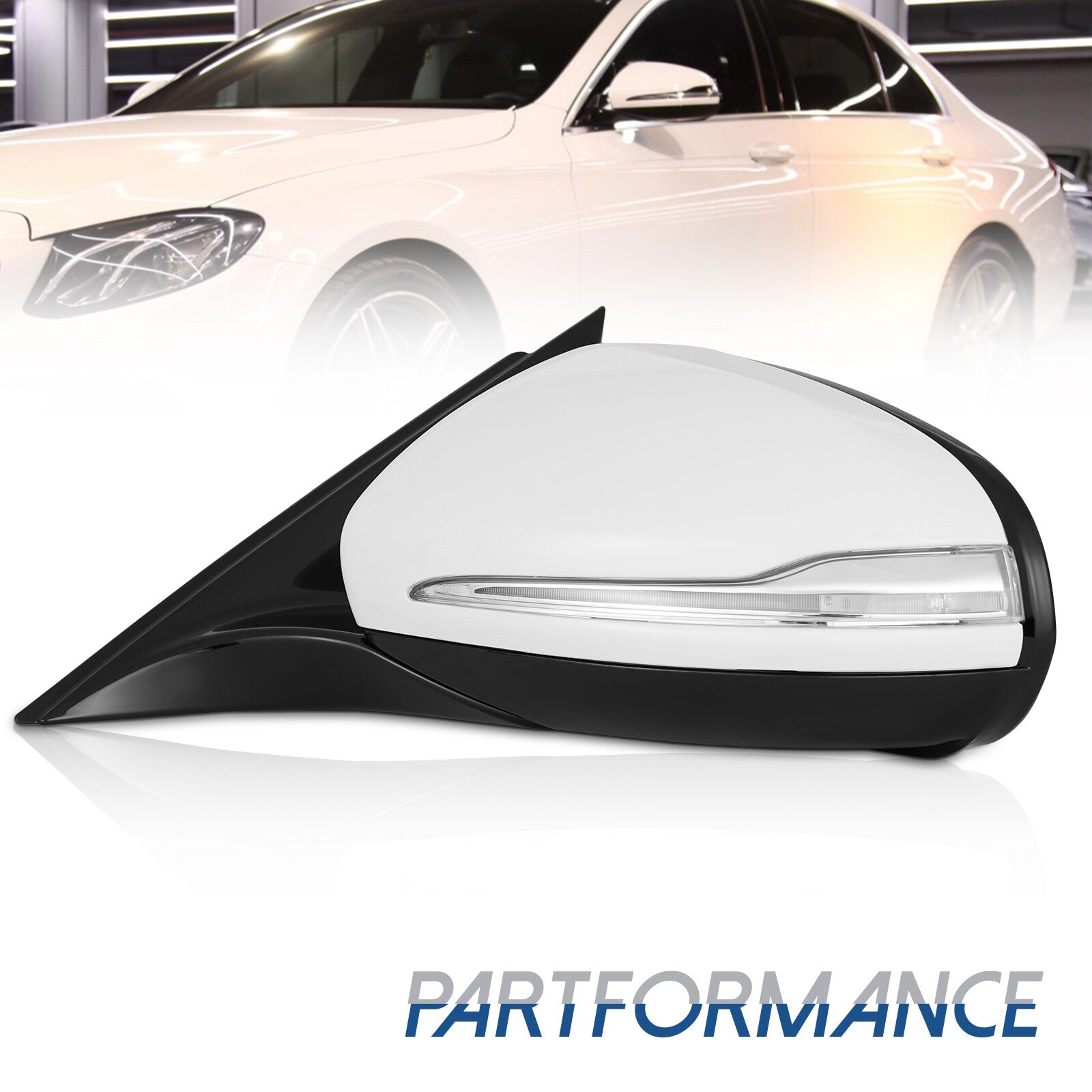 Left Driver Side Mirror for 2017 - 2020 for MERCEDES E200 E300 E450 with Blind Spot - v