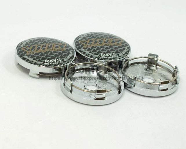 Silver 4x56 mm SSR Wheel Center Sticker Hub Sticker Rim Sticker Logo - v