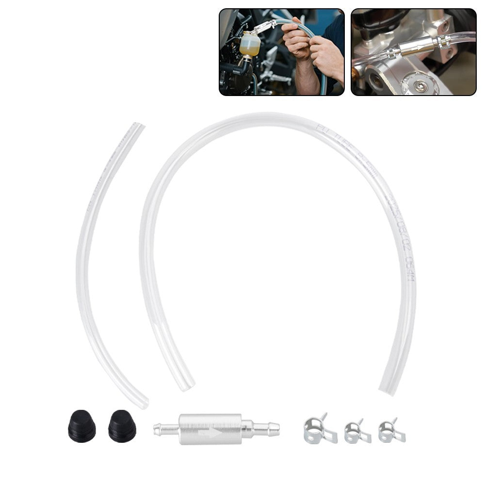 Car Motorcycle Clutch Brake Bleeder Hose One Way Valve Tube Bleeding Tool Kit Q