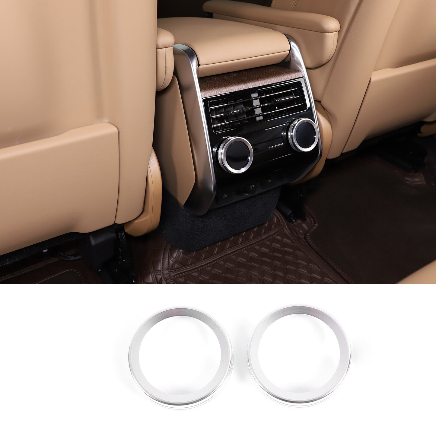 ABS Carbon Fiber Car Interior Tailgate Switch Frame Trim for Ranger for Rover VOGUE 2023+- v