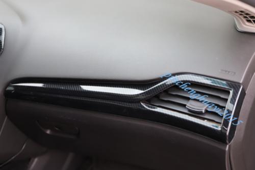 Black carbon fiber car interior trim cover for Ford Fusion Mondeo 13-16