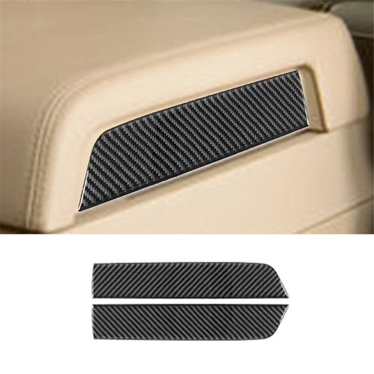 2x Carbon Fiber Rear Center Armrest Cover Trim for Lincoln for Navigator 2007-2014