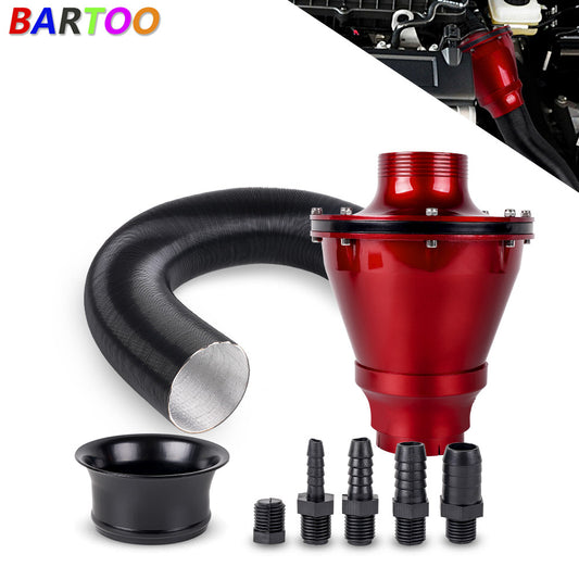 Apollo Universal Cold Air Intake Induction Kit With Air Box  Filter Red Q