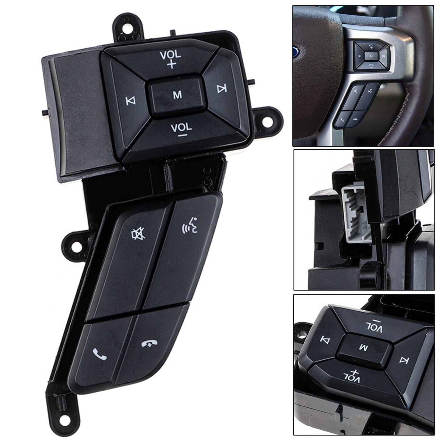 Fit For 15-18 F150 F250 F350 Right Steering Wheel Volume Sync Switch Button n