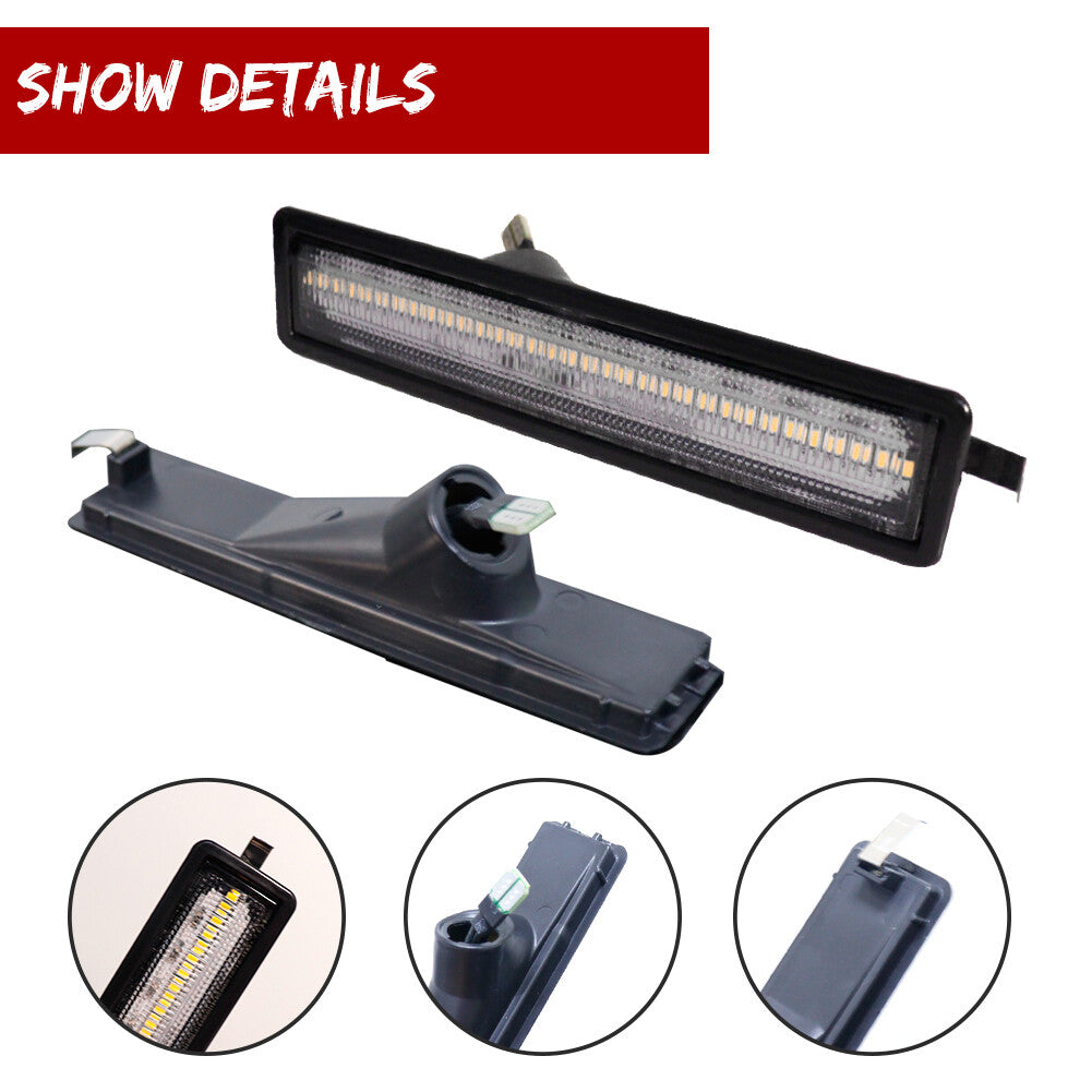 Transparent Red Reear Fender Side Bumper Marker Light for E30 3 E34 5 - v