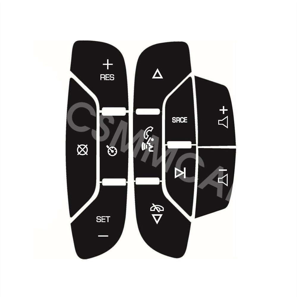 Fit for Chevrolet Tahoe 2003-2006 Car Steering Wheel Button Vinyl Sticker Trim Q
