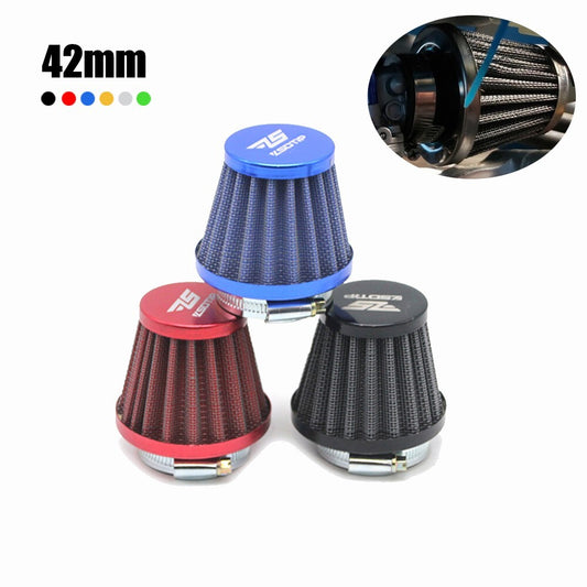 42mm Carburetor Air Filters Velocity Stack For Motorcycle Carb Black /Red/Blue Q