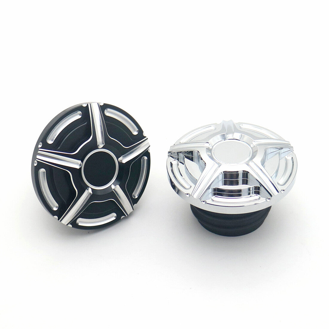 CNC Edge Cut Vented Gas Tank Cap Fuel Cap for Harley Sportster Road King Softail Q